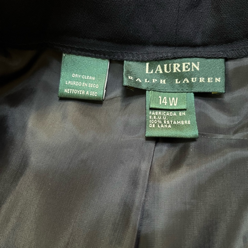 NWT Vtg Ralph Lauren Women's Trousers 14W Dark Navy - Picture 4 of 6